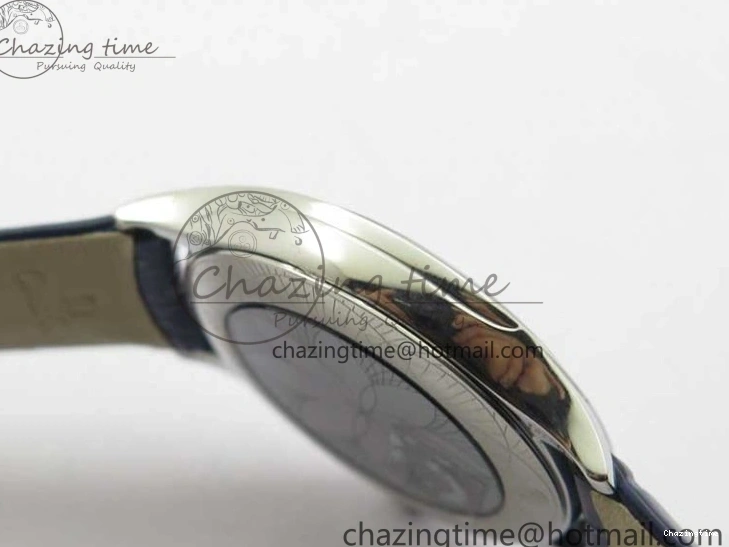 0412 Ladies’ De Ville Trésor Diamond Blue Dial Blue Fabric Watch OXF 1:1 Best Edition Swiss Quartz Upgraded 7892